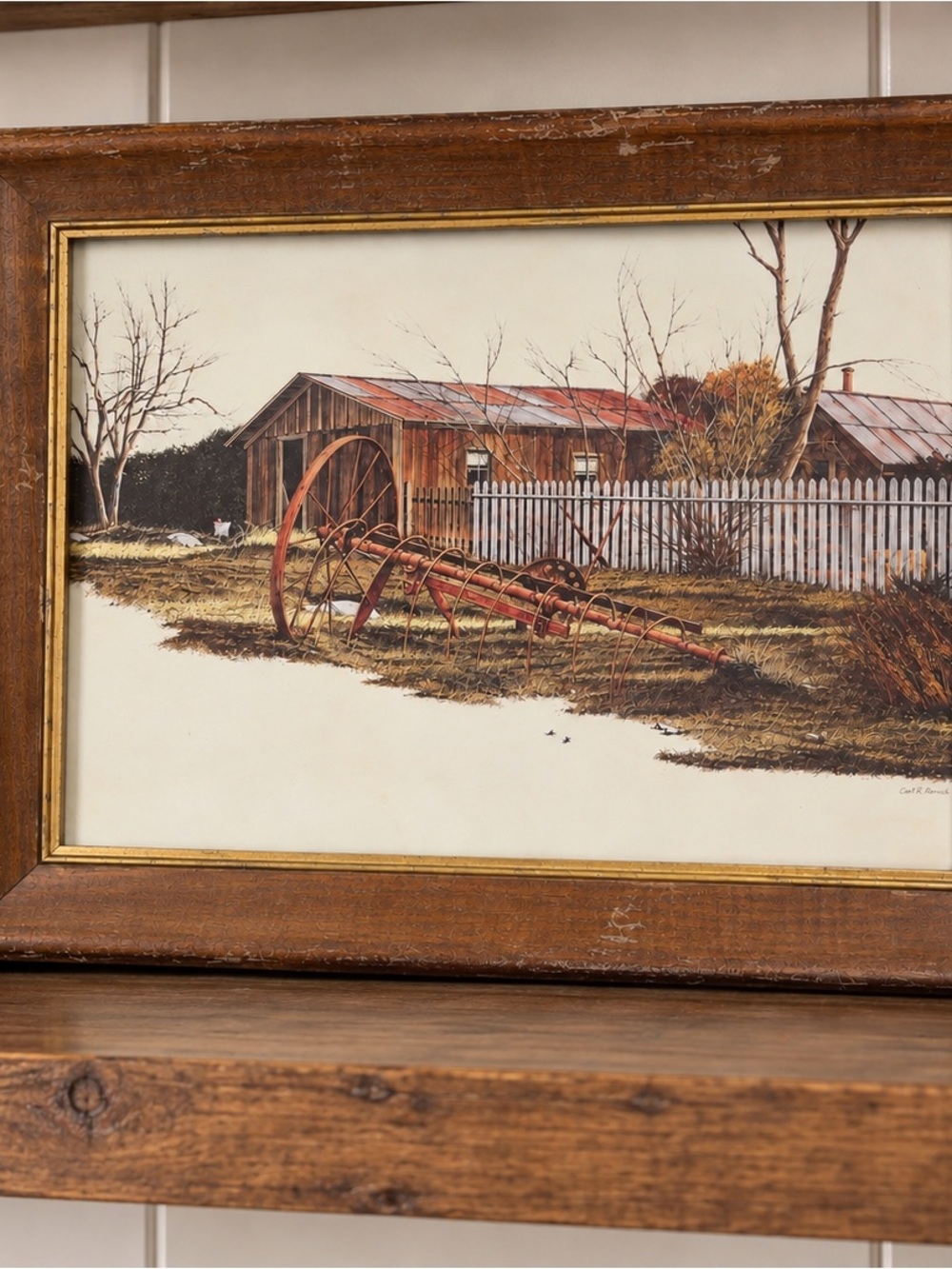 Rustic Red Farm Equipment Print by